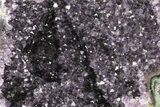 Dark Purple, Amethyst Geode on Metal Stand - Uruguay #209233-4